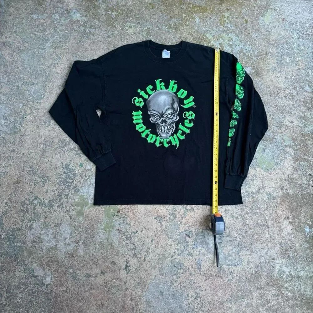RARE Sick Boy Motorcycles “I Am A Sick Boy” Y2K Biker Shirt